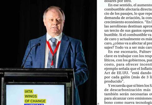 MIT Joint Program Deputy Director Sergey Paltsev in a presentation at the April 10-11 Wings of Change Americas conference in Santiago, Chile